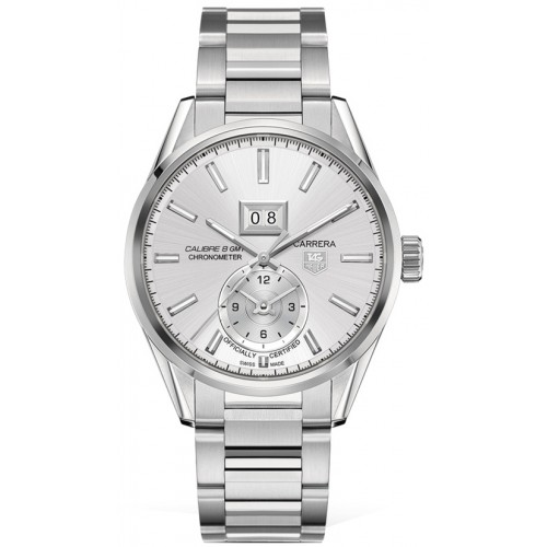 Tag Heuer Carrera Calibre 8 GMT Silver Dial Men's Watch WAR5011-BA0723
